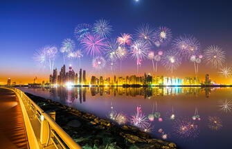 Silvester in der Supercity Dubai